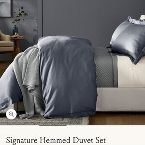 Elegant Signature Duvet Cover Set - Slate Gray